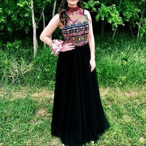Sherri Hill Embroidered Prom Dress
